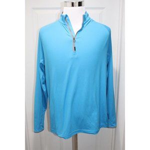 Cloudveil Mountain Works MensSize Large 1/4 Zip Sky Blue Golf Hiking Outdoor